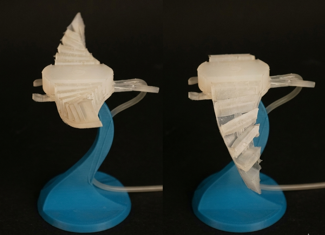 Manta Ray — Front and side view of the silicone manta ray prototype
