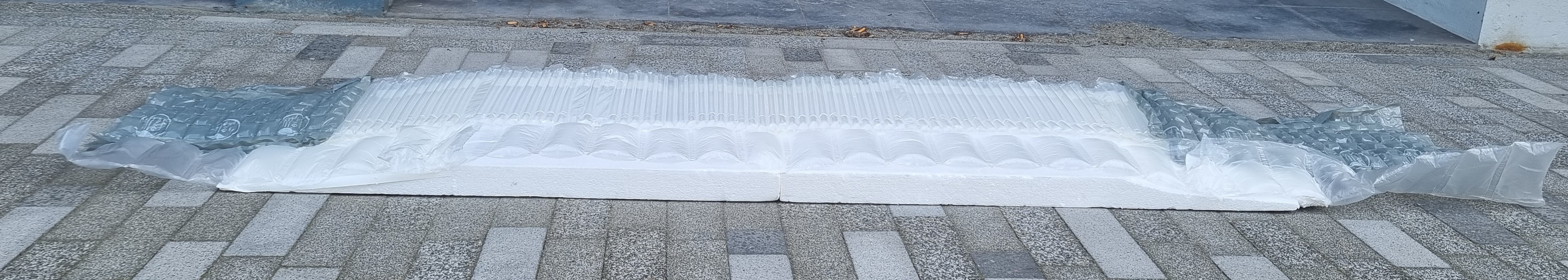 Passing Tales — Translucent material prototype laid on pavement