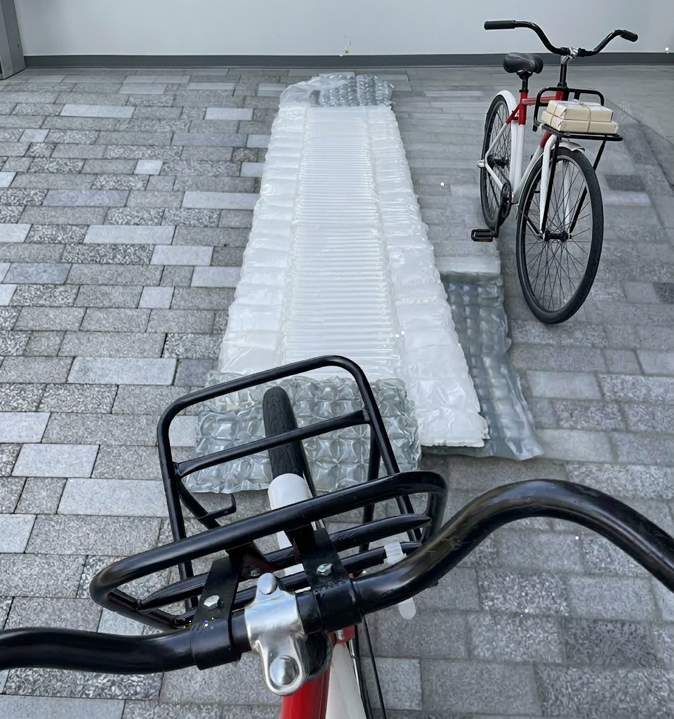 Passing Tales — Translucent material prototype laid on pavement