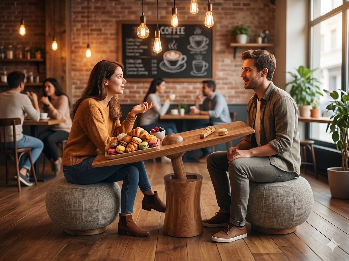 Tipping Balance, Social dining table