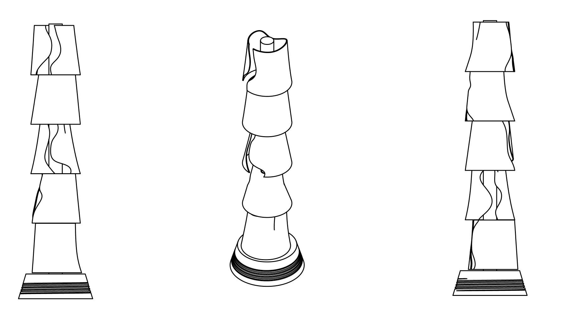 Glow Blocks — Technical drawing with full engineering details