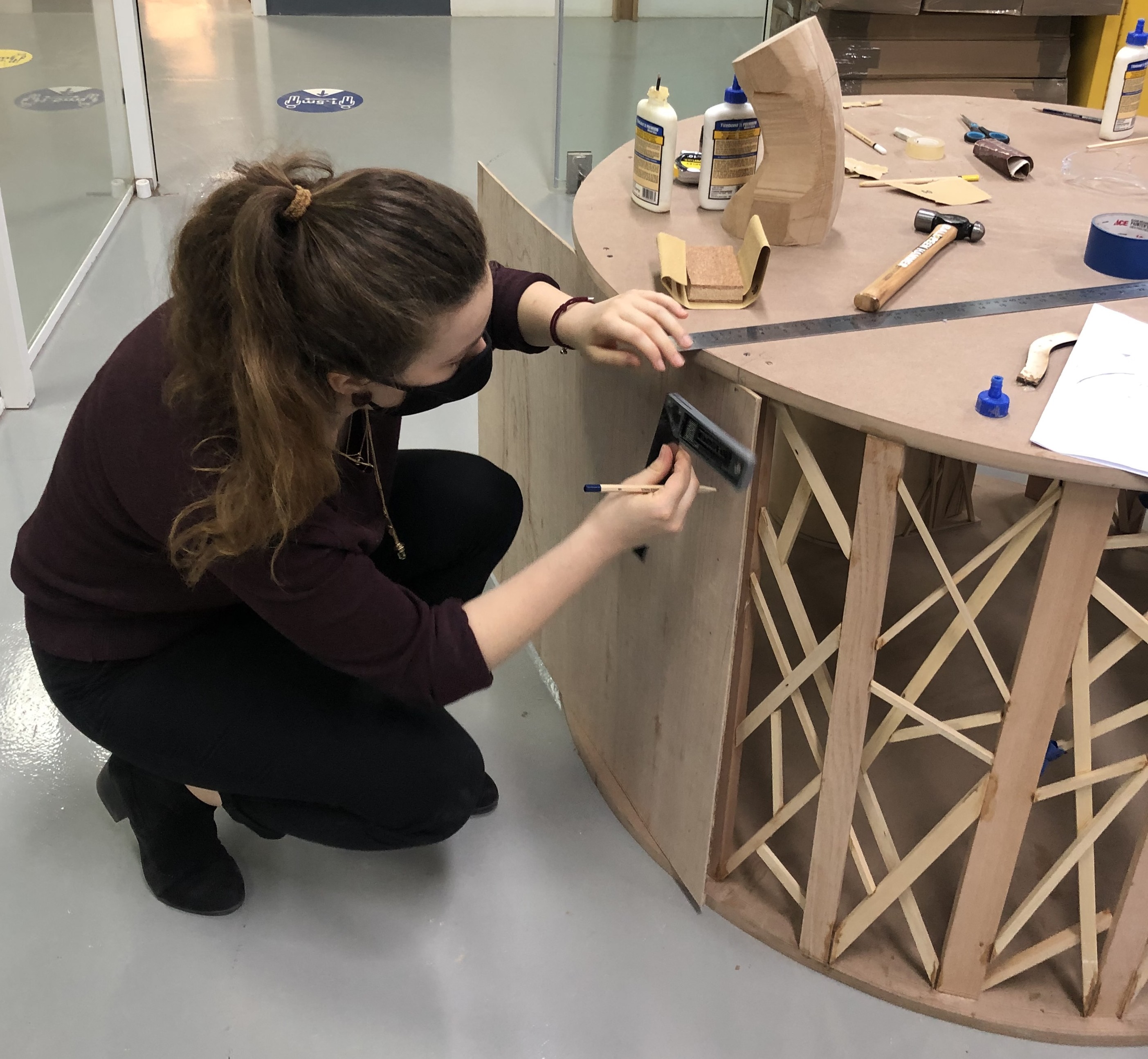 PawHaven — Assembling the wooden frame in the workshop